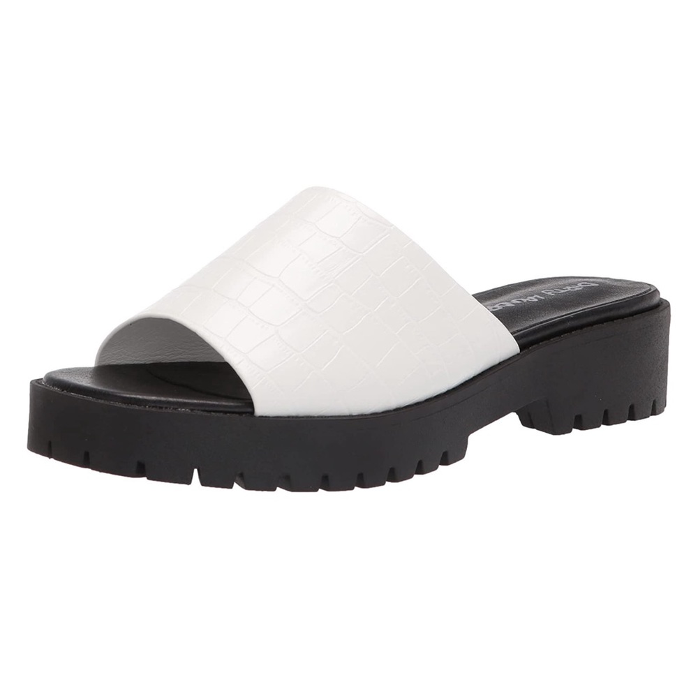 Dirty Landry Respect Croco white sandal size 11